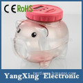 Plastic pig shape digital piggy bank with coin counter for gifts